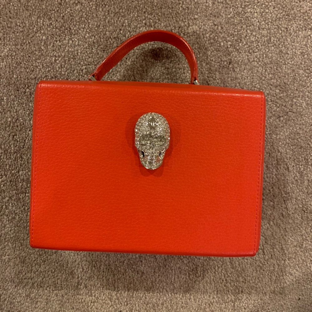 Philipp Plein Skull Red Leather Bag